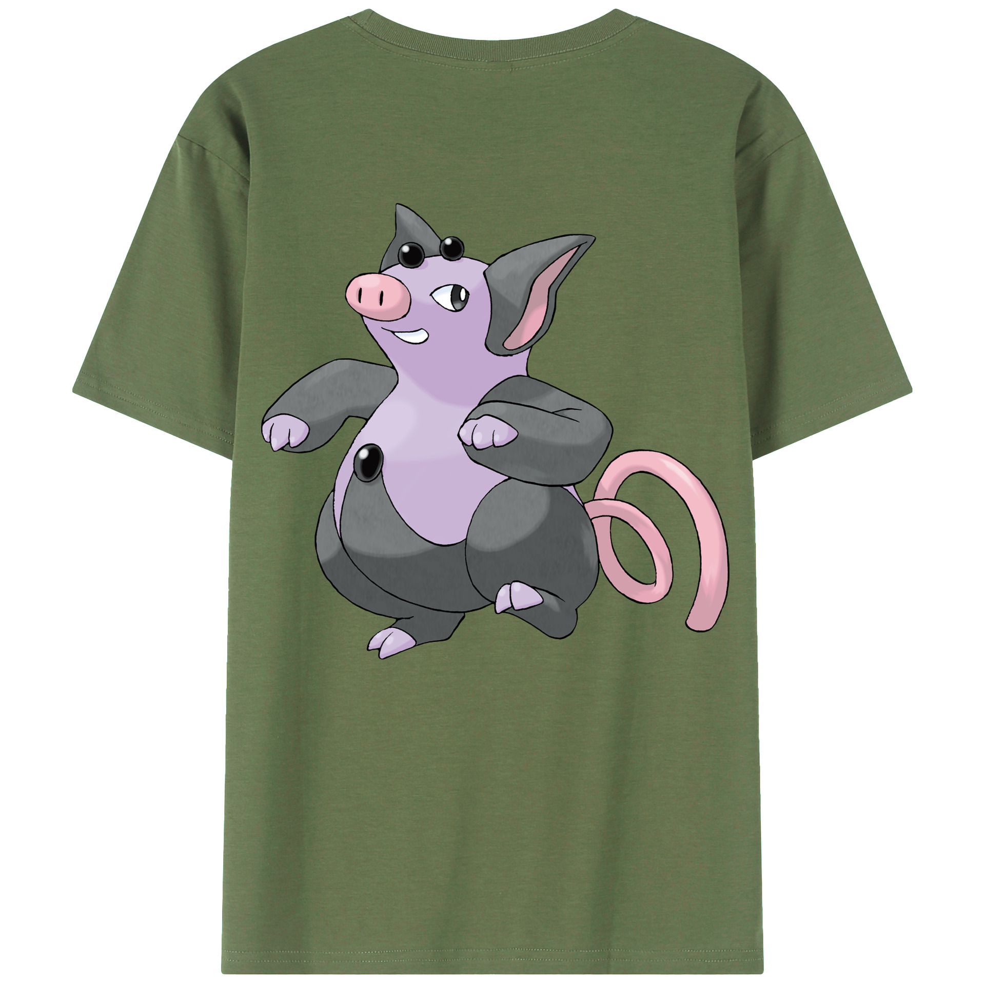 （画像用） ポケットモンスター Pokémon 綿100％ メンズ半袖Tシャツ（バックプリント） 通気性
